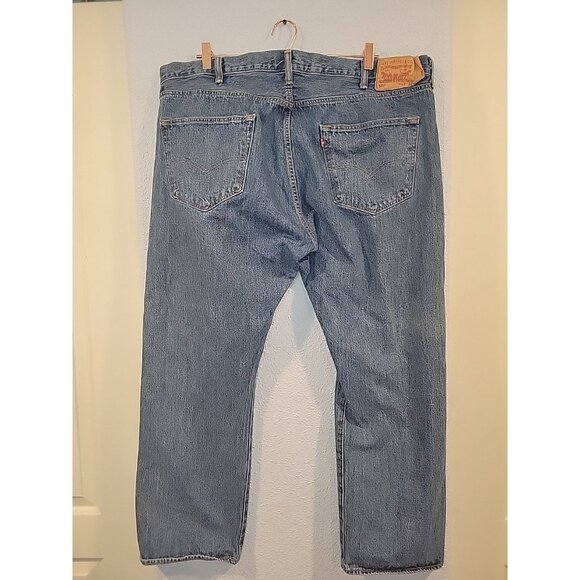 Levis 501 XX Jeans Mens 44x30 Blue Denim Straight Leg Button Fly Pants Casual - Picture 4 of 8